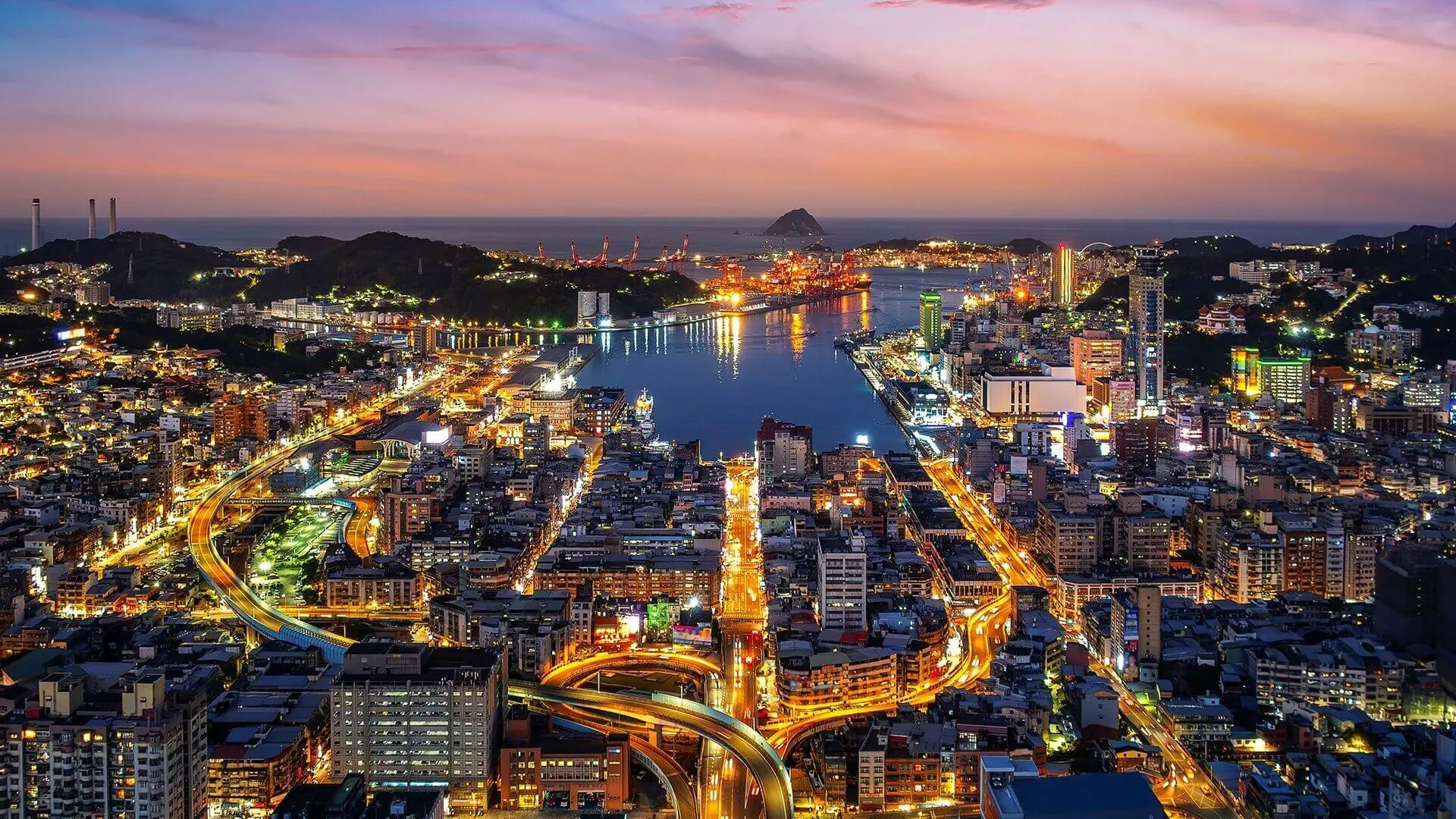 基隆港夜景